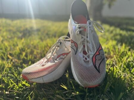 Saucony Endorphin Pro 3 Review: Is This “Classic” Still a Contender in 2026? Saucony Endorphin Pro 3 product shot outside