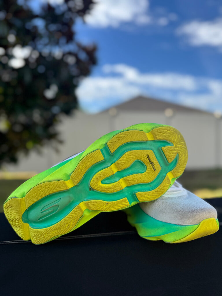 Good Year grip on bottom of Skechers shoes