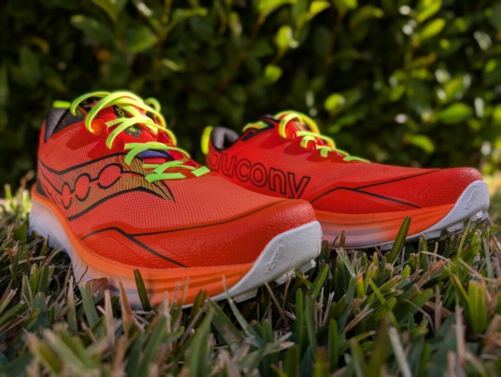 saucony peregrine 16 on trail grass