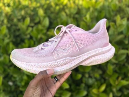 hoka mach 6 pink shoe