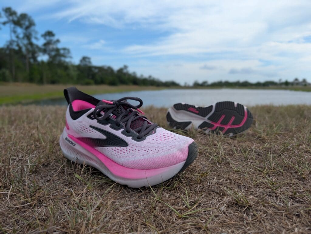 Brooks Glycerin 23s in front of pond
